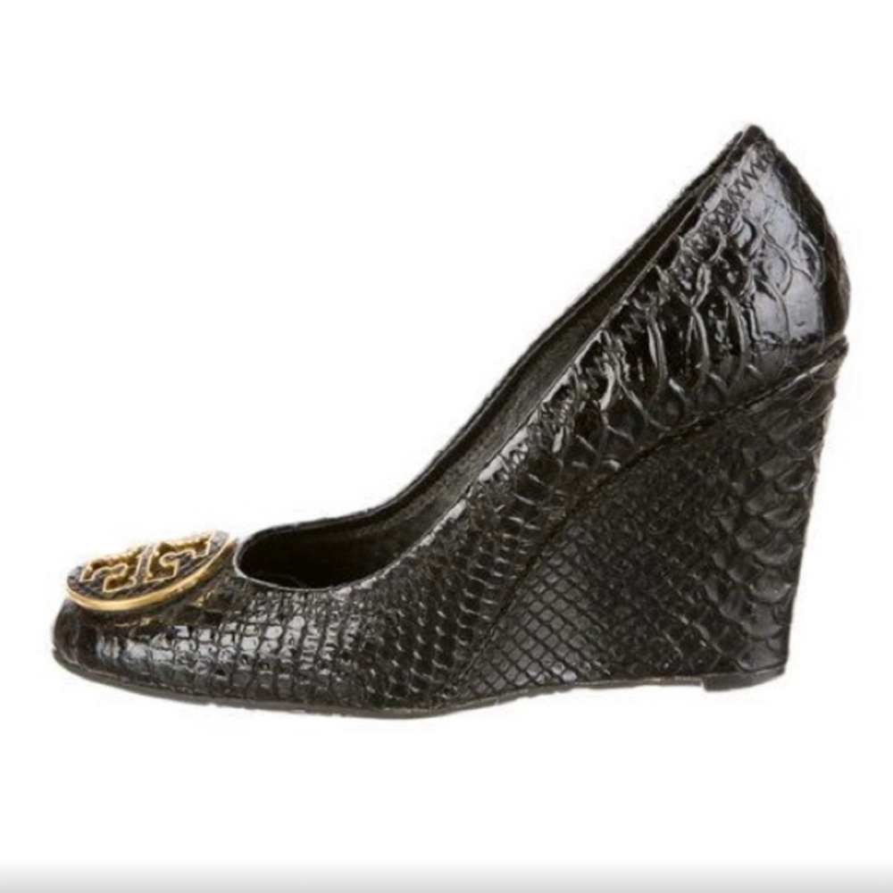 TORY BURCH snakeskin wedge